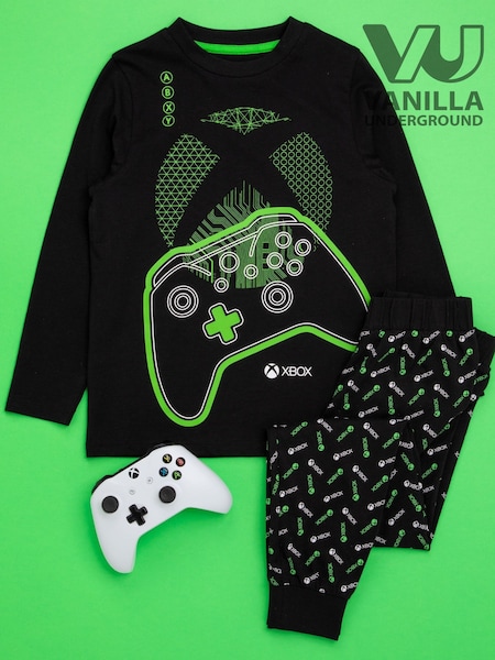 Vanilla Underground Black Xbox Kids Pokemon Long Leg Pyjamas Set (Q78545) | 84 QAR