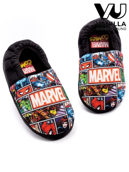 Vanilla Underground Black Marvel Winter Slippers (Q78546) | 74 QAR
