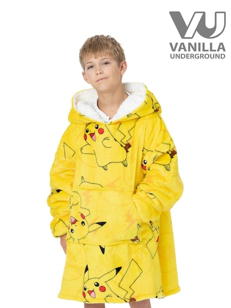 Vanilla Underground Yellow Pokemon All-Over Print Blanket Hoodie (Q78587) | € 42