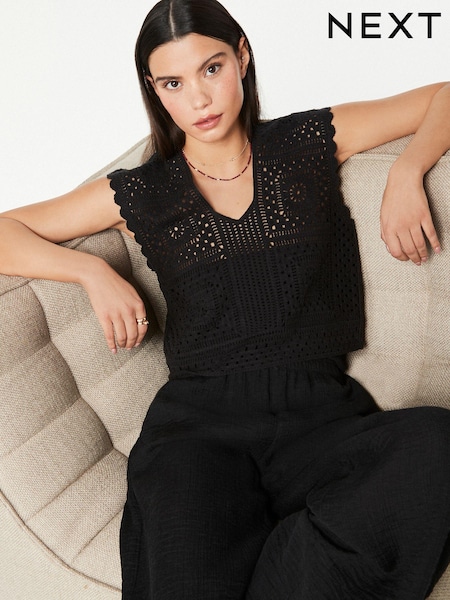 Black Crochet Tank (Q78810) | €8