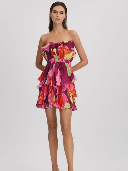 Amur Pleated Strapless Mini Dress (Q78819) | ‏2,605‏₪