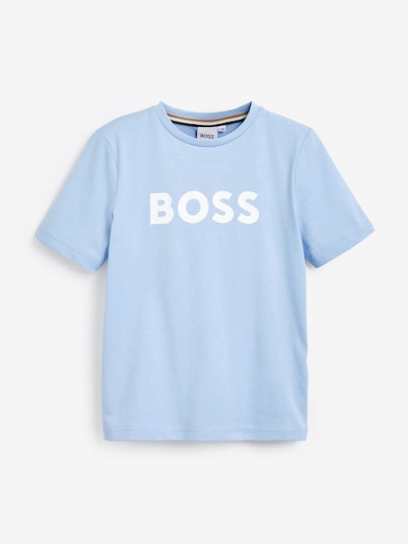 BOSS Blue Short Sleeved Logo T-Shirt (Q78907) | €28 - €36