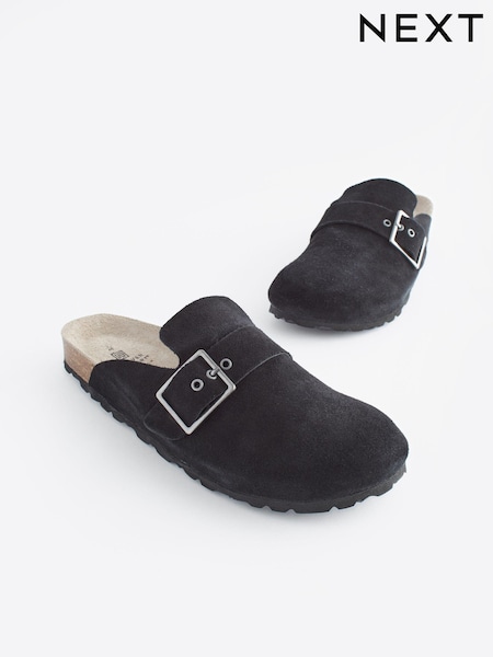 črna - Forever Comfort® Suede Footbed Clogs (Q78912) | € 21