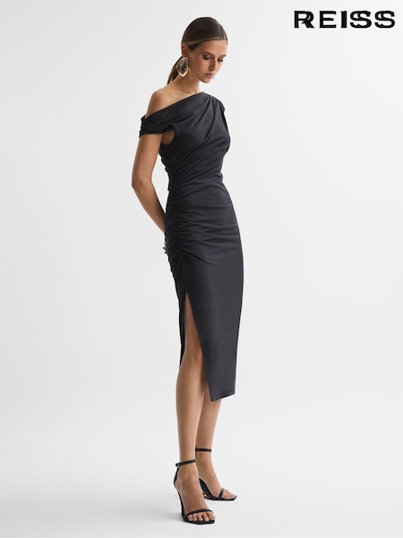 Reiss Fern Bodycon Ruched Midi Dress (Q79050) | €195