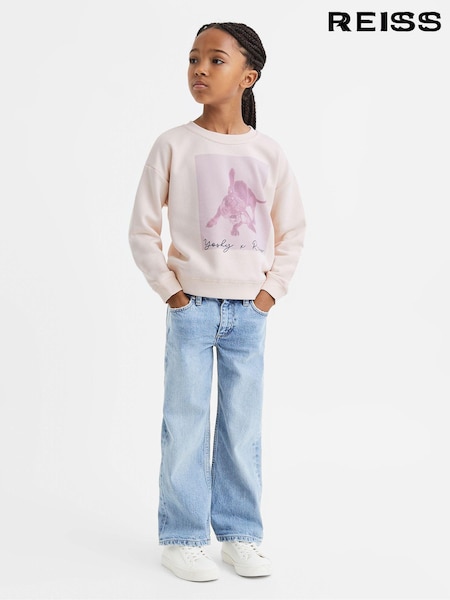 Reiss Yoshy Cotton Print Crew Neck Jumper (Q79092) | 55 €