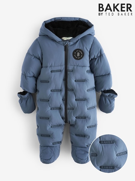 Baker By Ted Baker Blue Shower Resistant Snowsuit (Q79256) | ‏277‏₪ - ‏292‏ ₪