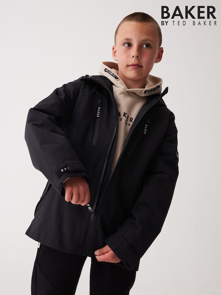 Baker by Ted Baker Black Waterproof Lightweight Rain Jacket (Q79266) | €73 - €80