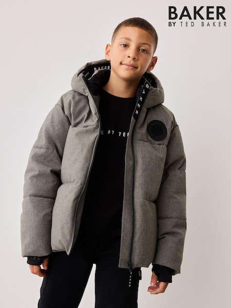 Baker by Ted Baker Grey Shower Resistant Padded Coat (Q79269) | 51 € - 54 €