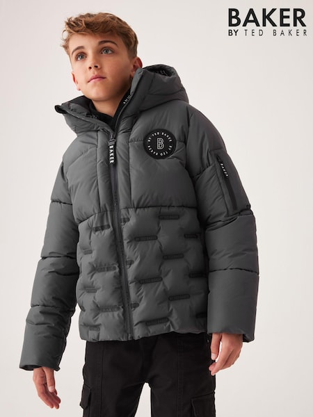 Baker by Ted Baker Grey Shower Resistant Heatseal Coat (Q79280) | 263 LEI - 292 LEI