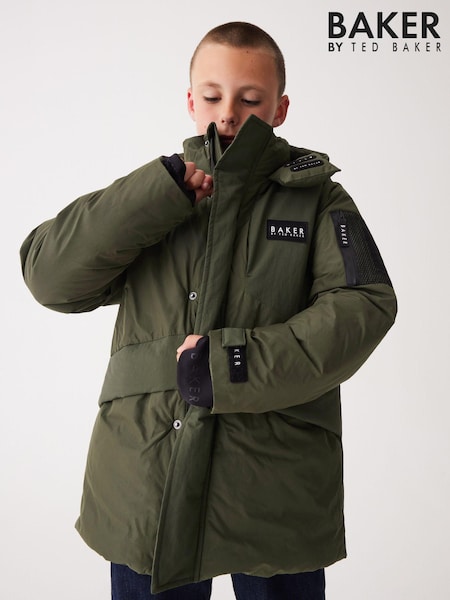 Baker by Ted Baker Khaki Green Shower Resistant Parka (Q79282) | 69 € - 75 €