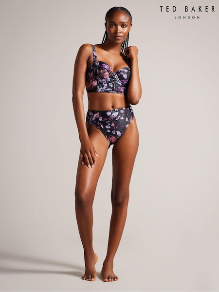 Ted Baker Abelaa Black High Waist Bikini Bottoms (Q79903) | €17.50