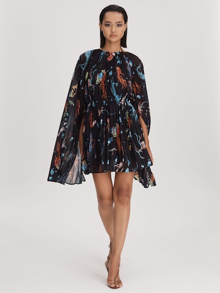 Leo Lin Pleated Bell Sleeve Mini Dress (Q79956) | 3,440 QAR