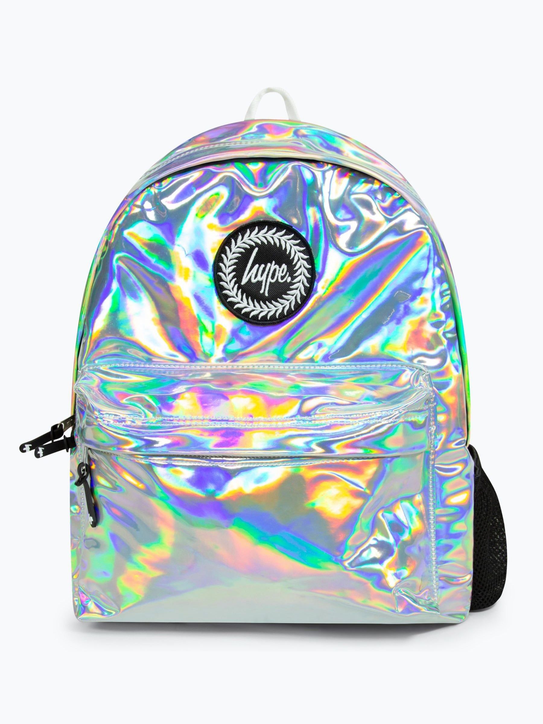 Hype rainbow holographic backpack sales