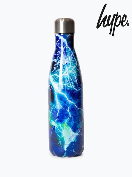 Hype. Unisex Blue Multi Lightning Storm Water Bottle (Q80141) | €25