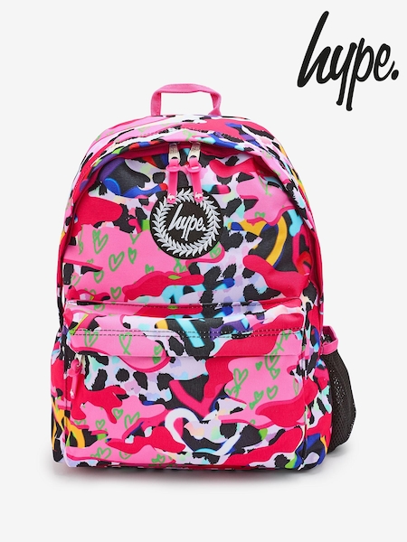 Hype. Unisex Pink Multi Patterns Badge Backpack (Q80163) | 21 €