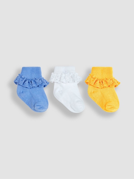 Azul - JoJo Maman Bébé 3-Pack Frilly Socks (Q80317) | 15 €