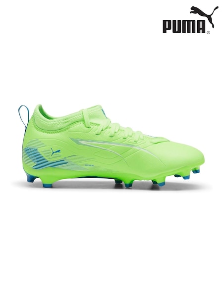 Puma Green Kids Ultra 5 Match Firm Ground Football Boots (Q80606) | €36
