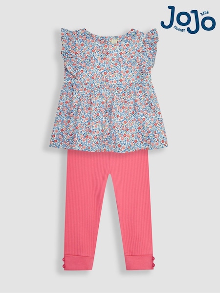 JoJo Maman Bébé 2-Piece Seaside Ditsy Floral Blouse & Leggings Set (Q80662) | 46 €