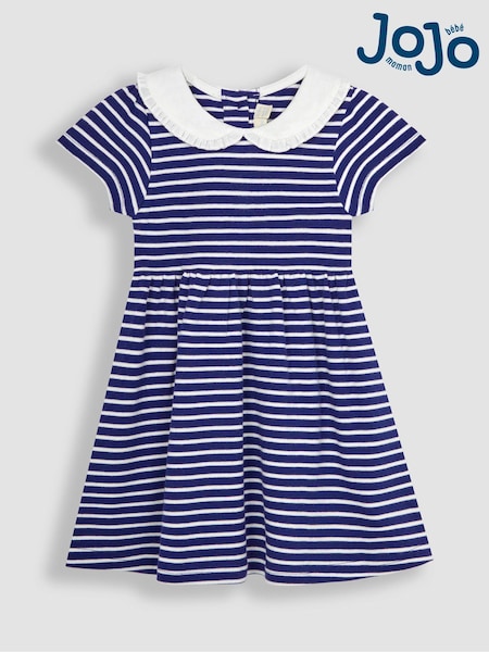 JoJo Maman Bébé Navy Classic Peter Pan Jersey Dress (Q80666) | € 32