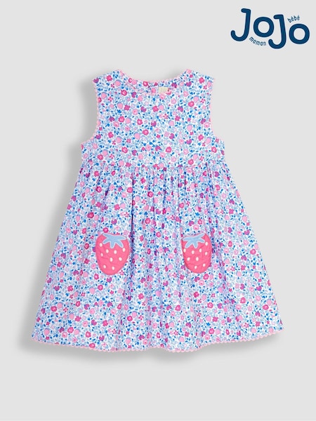 JoJo Maman Bébé Pink Ladybird Ditsy Floral Novelty Pocket Dress (Q80689) | € 38