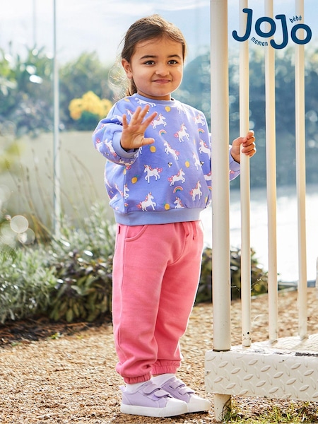 JoJo Maman Bébé Lilac 2-Piece Unicorn Sweatshirt & Joggers Set (Q80694) | 1,717 UAH