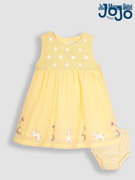 Jojo Maman Bébé Embroidered Smocked Baby Dress (Q80723) | €44