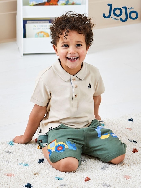 JoJo Maman Bébé Natural Polo Shirt (Q80729) | €22
