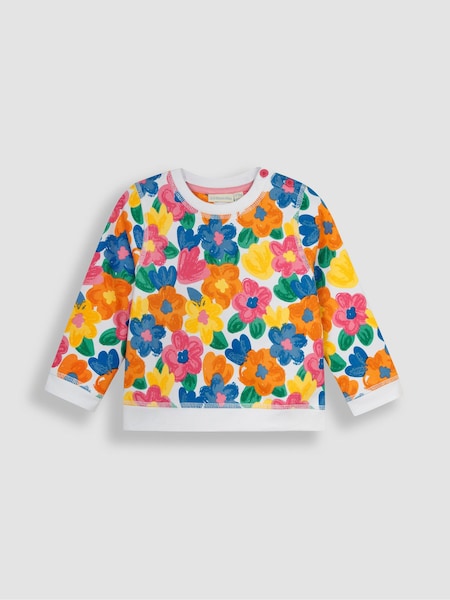 JoJo Maman Bébé Multi Floral Print Jersey Sweatshirt (Q80749) | €35