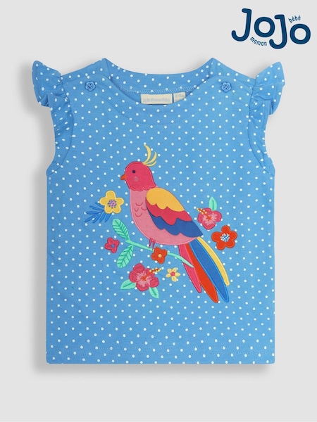 JoJo Maman Bébé Tropical Bird Appliqué T-Shirt (Q80865) | €28