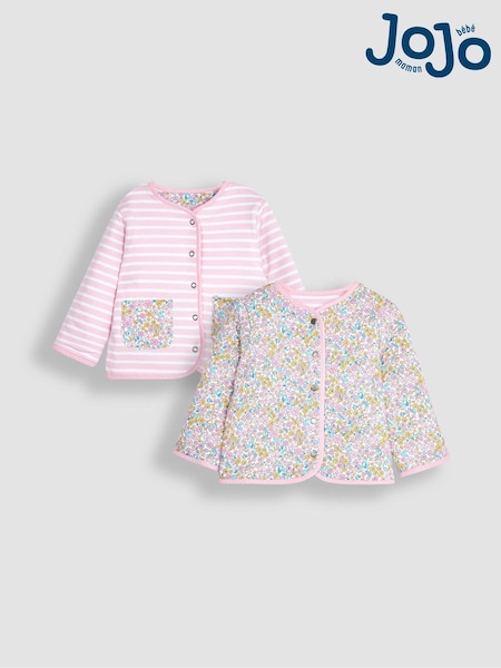 JoJo Maman Bébé Jungle Floral Quilted Reversible Jacket (Q80906) | 43 €