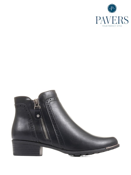 Pavers Black Pavers Knitted Cuff Ankle Boots (Q81247) | 2,704 UAH