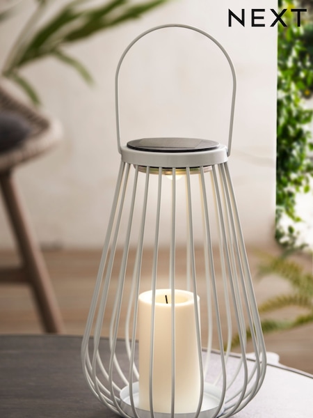 White Solar Wire Outdoor Lantern (Q81316) | €15.50