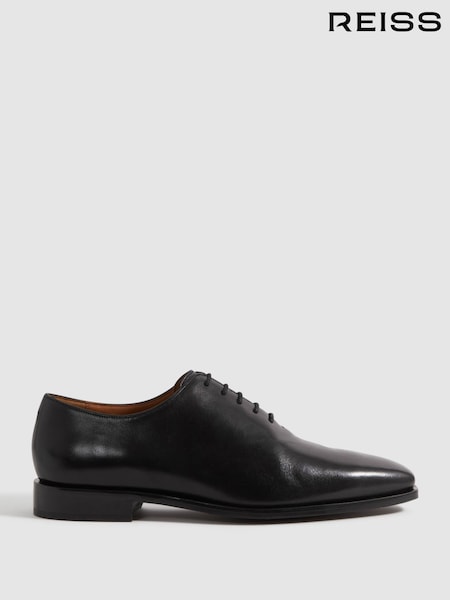 أسود - Reiss Mead Leather Lace-up Shoes (Q81346) | ‏119 د.ك.‏