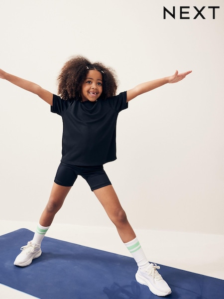Black Sport Pull-On Shorts (3-16yrs) (Q81348) | AED25 - AED51