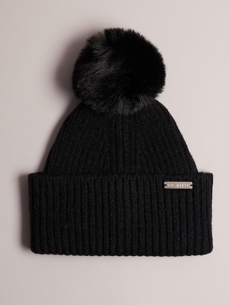 Ted Baker Black Pom Pom Hat (Q81364) | €25