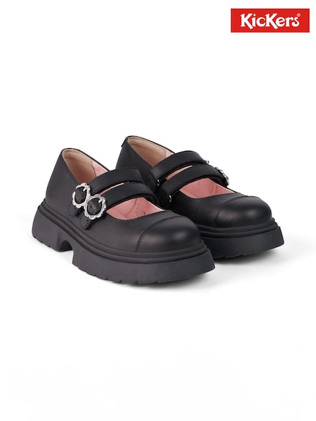 Kickers Black Kenzi Mary Jane Shoes (Q81392) | €39