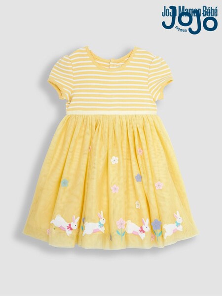 JoJo Maman Bébé Yellow Bunny Tulle Party Dress (Q81757) | €60