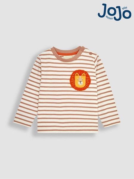 JoJo Maman Bébé Ecru Lion Appliqué Pocket Top (Q81766) | €26