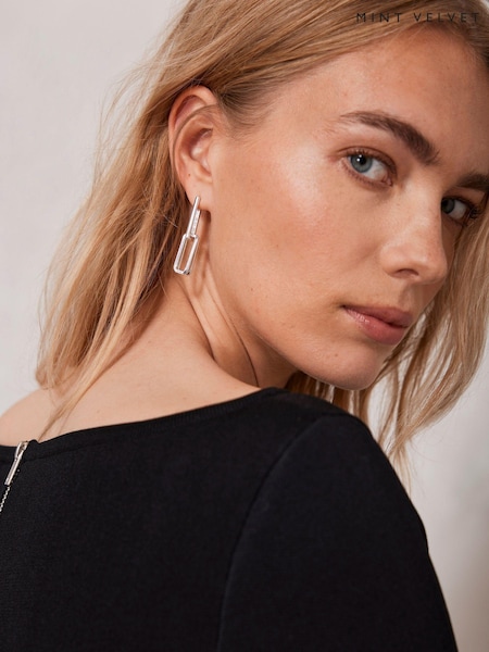 Mint Velvet Silver Link Earrings (Q81841) | 1,502 UAH