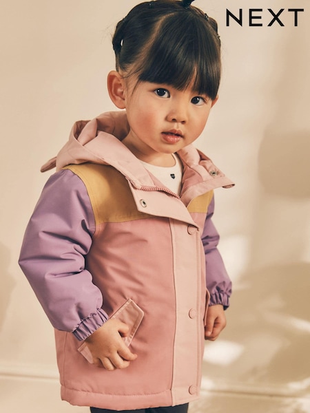 Pink Waterproof Colourblock Jacket (3mths-7yrs) (Q81849) | €19 - €21