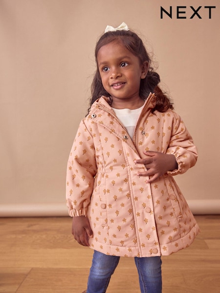 Pink Shower Resistant AOP Skirted Coat (3mths-7yrs) (Q81850) | AED106 - AED121
