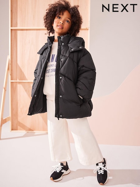 Black Shower Resistant Padded Coat (3-16yrs) (Q81862) | €19 - €25