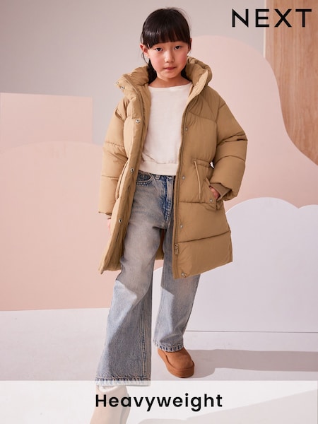 Camel Shower Resistant Utility Padded Coat (3-16yrs) (Q81866) | AED135 - AED170