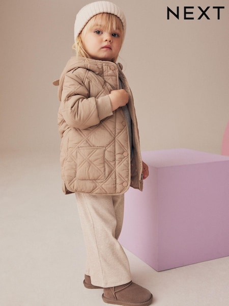 Neutral Shower Resistant Diamond Quilted Coat (3mths-7yrs) (Q81892) | €26 - €30