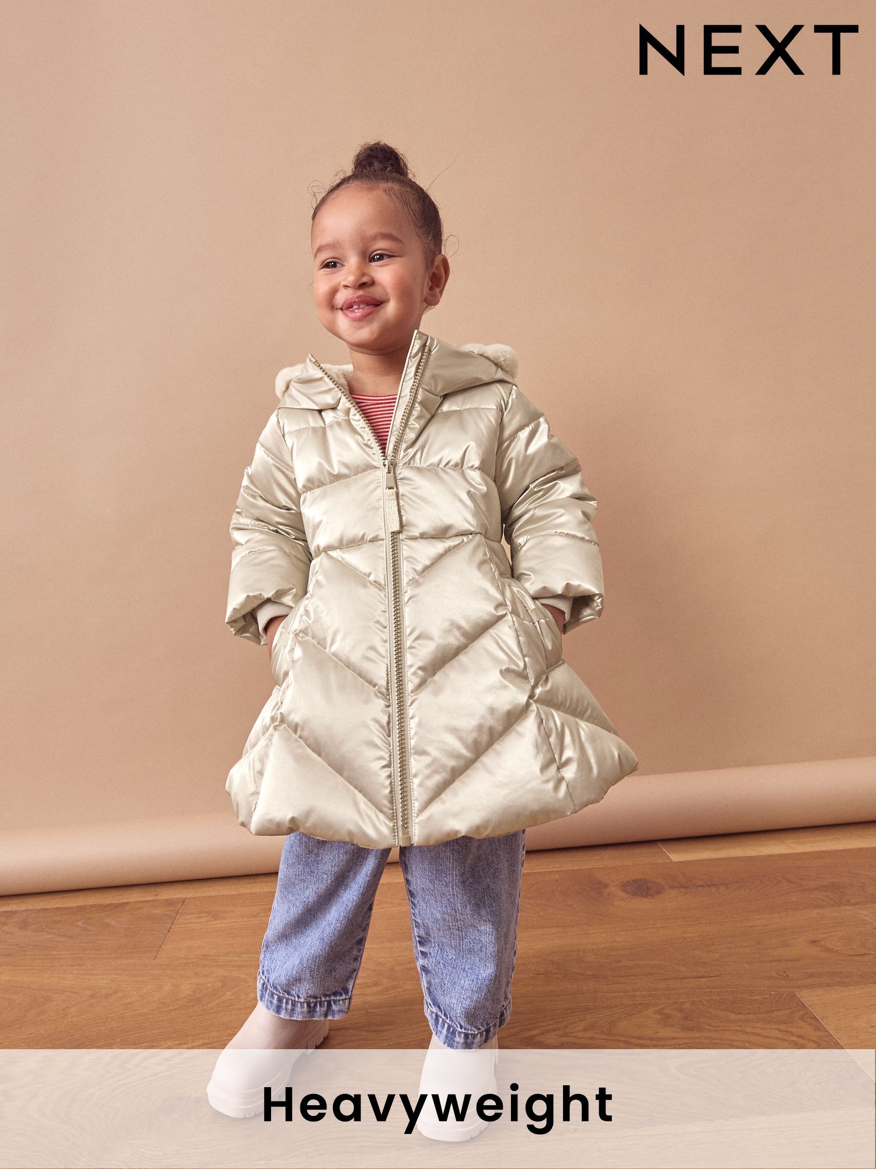 Girls Gold Coats Jackets Next Oman