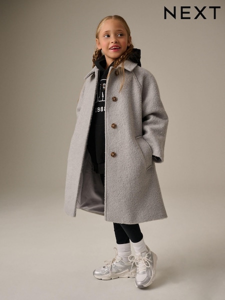 Grey Relaxed Fit Overcoat (3-16yrs) (Q81928) | €21.50 - €27