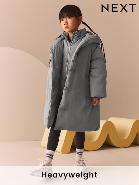 Grijs - Shower Resistant Double Layer Padded Coat (3-16yrs) (Q81933) | € 43 - € 53