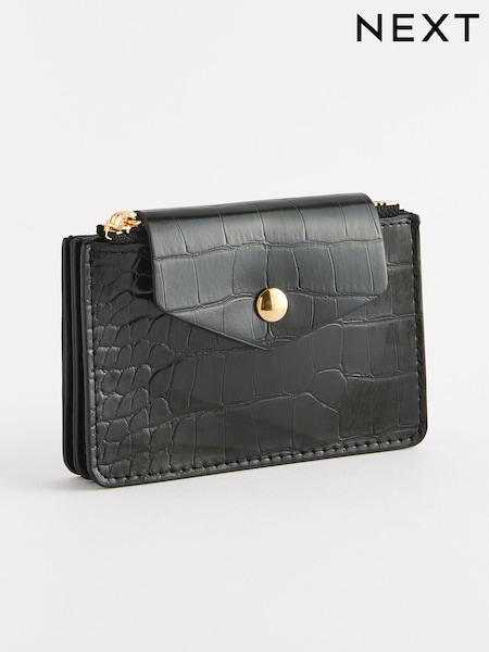 Black Croc Effect Card Holder (Q81943) | € 7