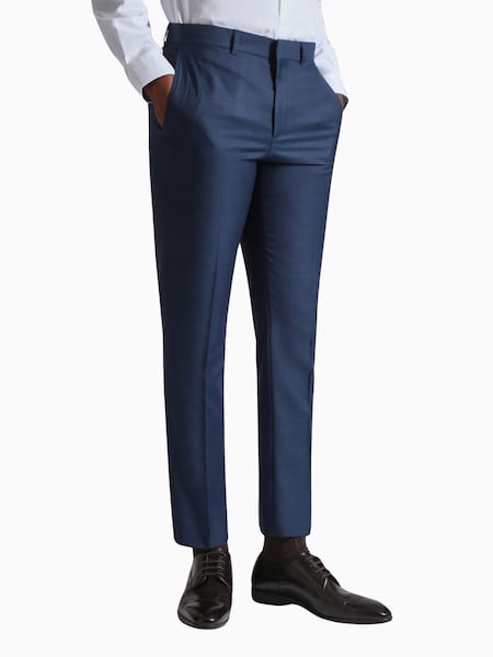 Ted Baker Tailoring Blue Tai Slim Fit Semi Plain Trousers (Q82078) | ‏407 د.إ.‏