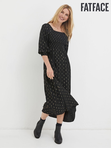FatFace Black Chrome Adele Midi Dress (Q82082) | €43.50